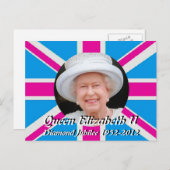 Queen Elizabeth Diamond Jubilee briefkaart (Voorkant / Achterkant)