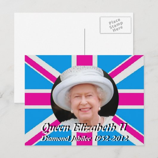 Queen Elizabeth Diamond Jubilee briefkaart (Voorkant / Achterkant)