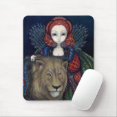 "Queen Elizabeth en a Lion" Mousepad Muismat (Met muis)