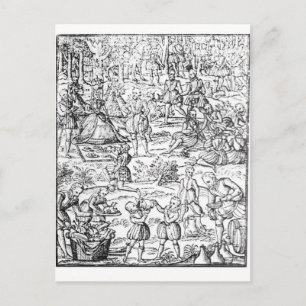 Queen Elizabeth I bij een Hunt Picnic Briefkaart