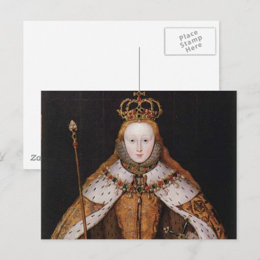 Queen Elizabeth I Briefkaart (Voorkant / Achterkant)