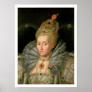 Queen Elizabeth I (bust length portrait) (see also Poster
