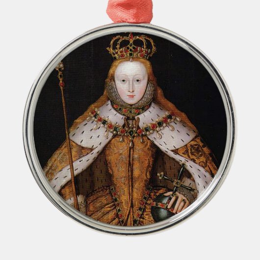 Queen Elizabeth I Metalen Ornament (Voorkant)