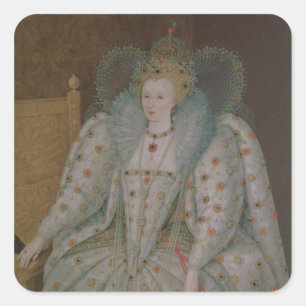 Queen Elizabeth I of England and Ireland Vierkante Sticker