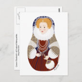 Queen Elizabeth I of England Matryoshka Briefkaart (Voorkant / Achterkant)