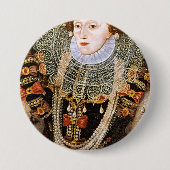 Queen Elizabeth I Ronde Button 7,6 Cm (Voorkant)