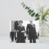 Queen Elizabeth II en Sir Walter Jackson Cooper Briefkaart (Staand voorkant)