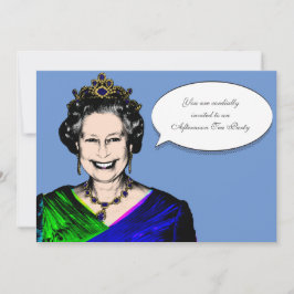 Queen Elizabeth II ı Tea Party Invitation Kaart