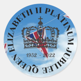 Queen Elizabeth II Platinum Jubilee Ronde Sticker