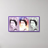Queen Elizabeth II Trio Canvas Afdruk (Voorkant)