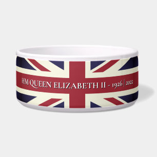 Queen Elizabeth II Union Jack Pet Bowl Voerbakje