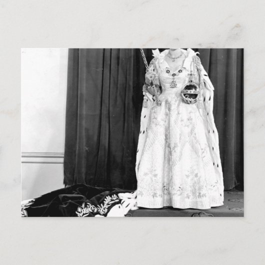 Queen Elizabeth II Wearing Her Coronation Briefkaart (Voorkant)