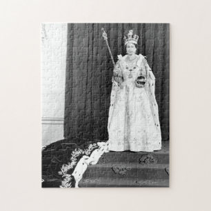 Queen Elizabeth II Wearing Her Coronation Legpuzzel