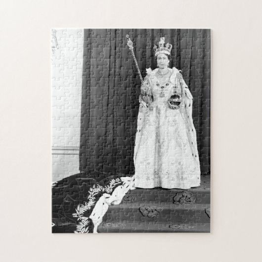 Queen Elizabeth II Wearing Her Coronation Legpuzzel (Verticaal)