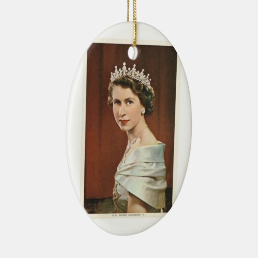 Queen Elizabeth Keramisch Ornament (Rechts)
