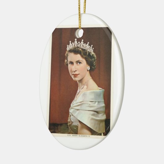 Queen Elizabeth Keramisch Ornament (Links)