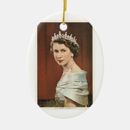 Queen Elizabeth Keramisch Ornament (Voorkant)