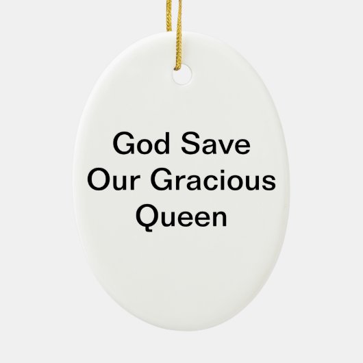 Queen Elizabeth Keramisch Ornament (Achterkant)