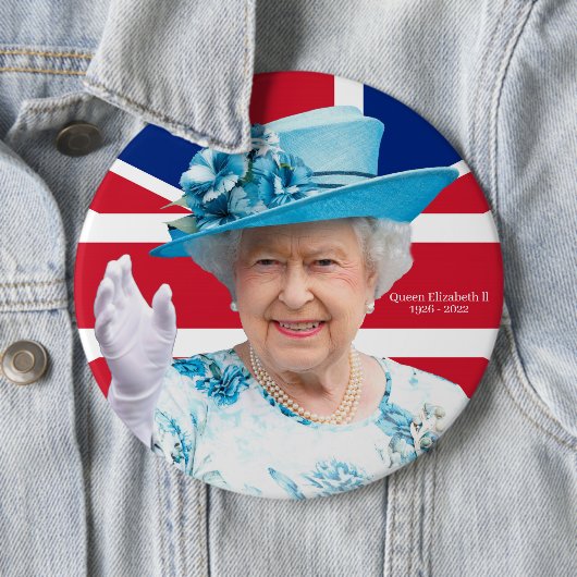 Queen Elizabeth ll Ronde Button 6,0 Cm (In situ)