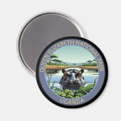 Queen Elizabeth National Park Uganda Magneet (Voorkant / Achterkant)