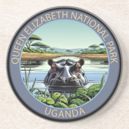 Queen Elizabeth National Park Uganda Zandsteen Onderzetter