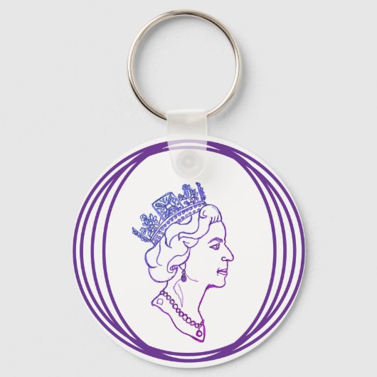 Queen Elizabeth Profile Sleutelhanger (Voorkant)