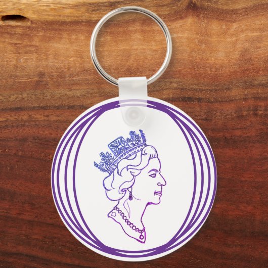 Queen Elizabeth Profile Sleutelhanger (Voorkant)