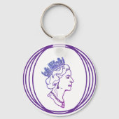 Queen Elizabeth Profile Sleutelhanger (Achterkant)