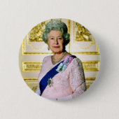 Queen Elizabeth Ronde Button 5,7 Cm (Voorkant)