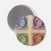 Queen Elizabeth stempelmagneet Magneet (Voorkant / Achterkant)