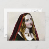 Queen Elizabeth Woodville Briefkaart (Voorkant / Achterkant)