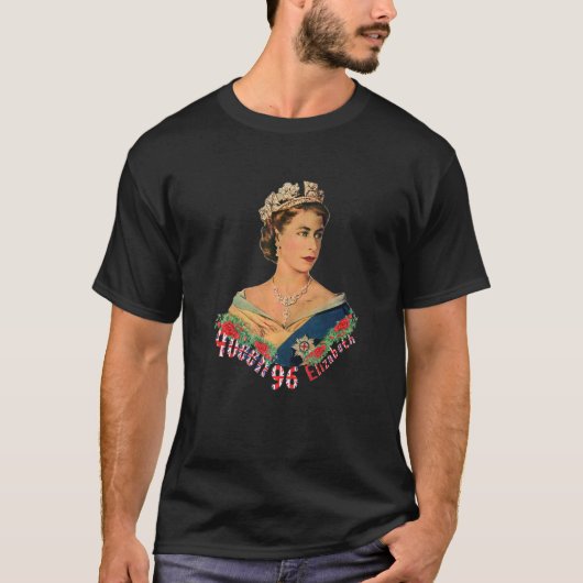 Queen Elizabeth's II British Crown Majesty Queen E T-shirt (Voorkant)