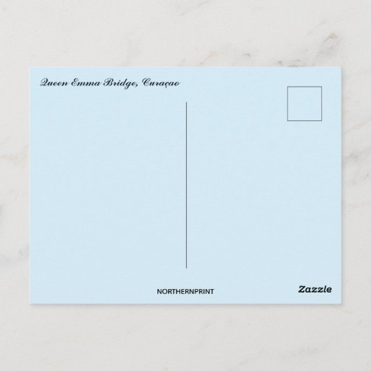 Queen Emma Bridge Willemstad Curaçao Briefkaart (Achterkant)