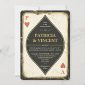 Queen en King Poker Kaart huwelijksuitnodiging