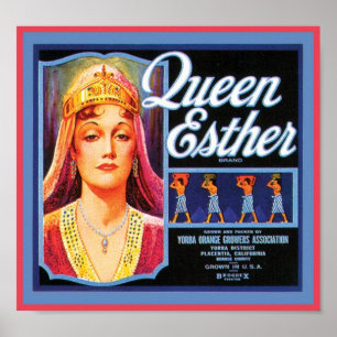 Queen Esther  Crate Label Poster