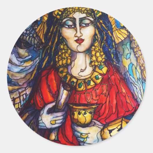 Queen Esther Ronde Sticker (Voorkant)