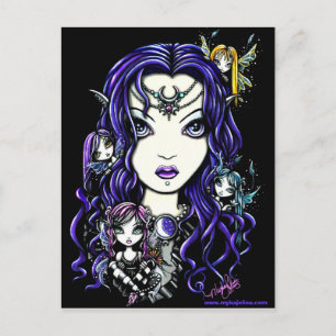Queen Fae Dark Faery Goddess briefkaart