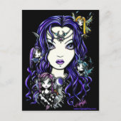 Queen Fae Dark Faery Goddess briefkaart (Voorkant)