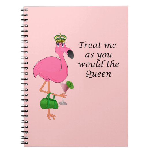 Queen Flamingo Notebook Notitieboek (Voorkant)