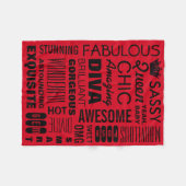 Queen Fleece Blanket Deken (Voorkant (Horizontaal))