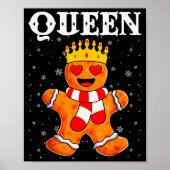 Queen Gingerbread Merry Christmas Matching Family  Poster (Voorkant)