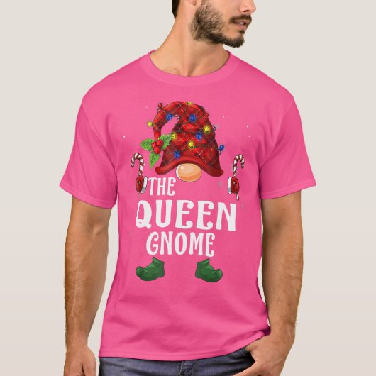 Queen Gnome Buffalo Pset Matching Family Christma T-shirt (Voorkant)