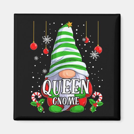 Queen Gnome Christmas Pajamas Matching Family Grou Magneet (Voorkant)