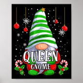 Queen Gnome Christmas Pajamas Matching Family Grou Poster (Voorkant)