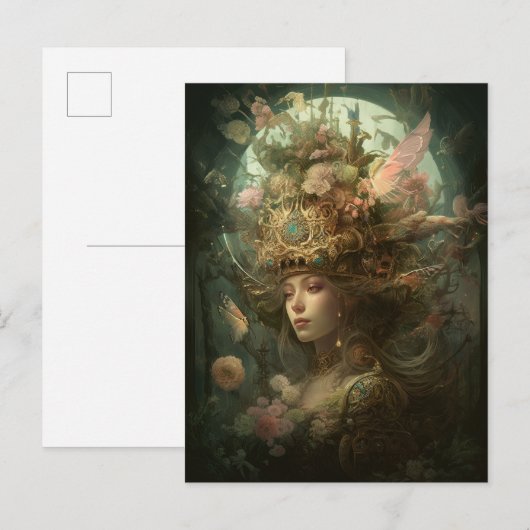 Queen Goddess Fantasy Art Briefkaart (Voorkant / Achterkant)