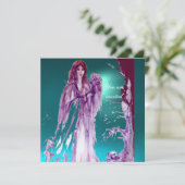 QUEEN GUINEVERE Aqua Blue, Blauwgroen Kaart (Staand voorkant)