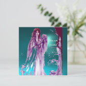 QUEEN GUINEVERE Aqua Blue, Blauwgroen Kaart (Staand voorkant)