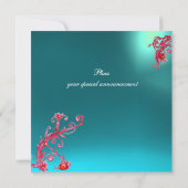 QUEEN GUINEVERE Aqua Blue, Blauwgroen Kaart (Achterkant)