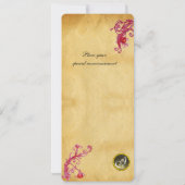 QUEEN GUINEVERE, Bruin Parchment Gem Monogram Kaart (Achterkant)