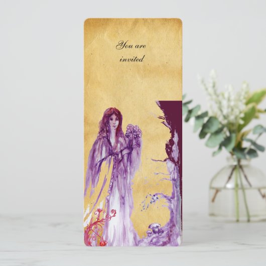 QUEEN GUINEVERE, Bruin Parchment Gem Monogram Kaart (Staand voorkant)